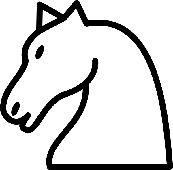Knight black and white. Horses clipart knights