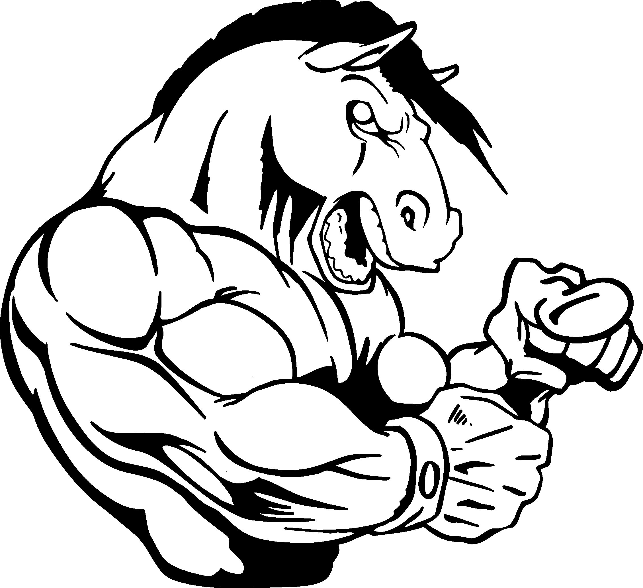 horses clipart muscular