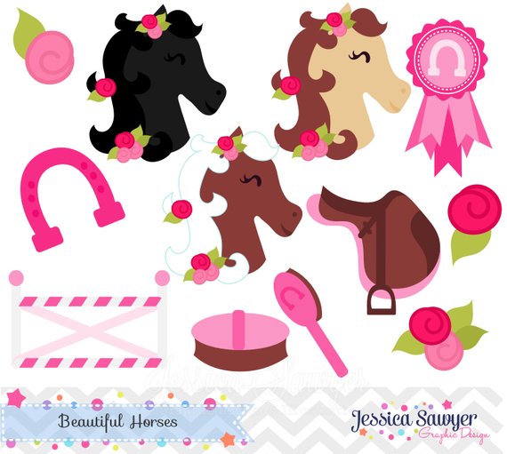 Instant download clip art. Horse clipart party