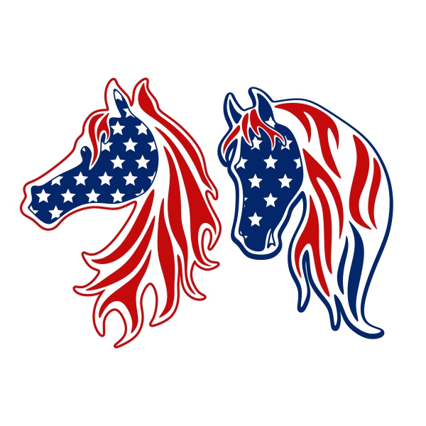 horse clipart patriotic