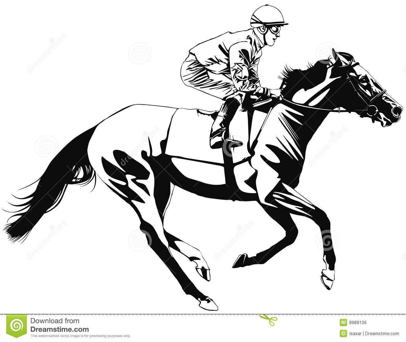 horses clipart race horse