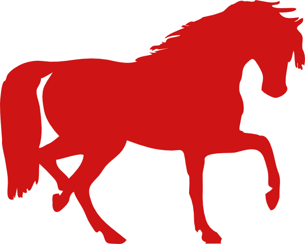 horse clipart red