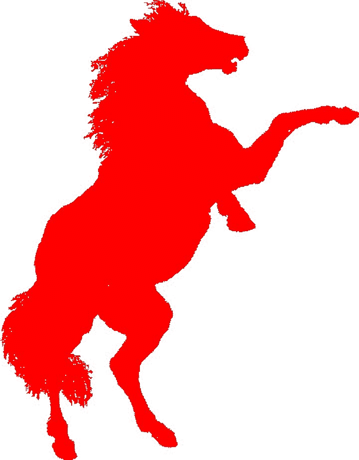 horses clipart red