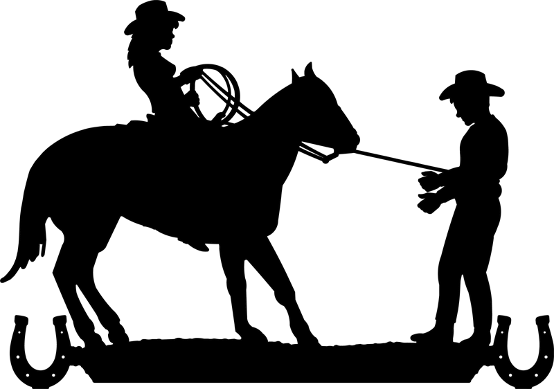 Clipart horse rope. Cowboy cowgirl silhouette clip