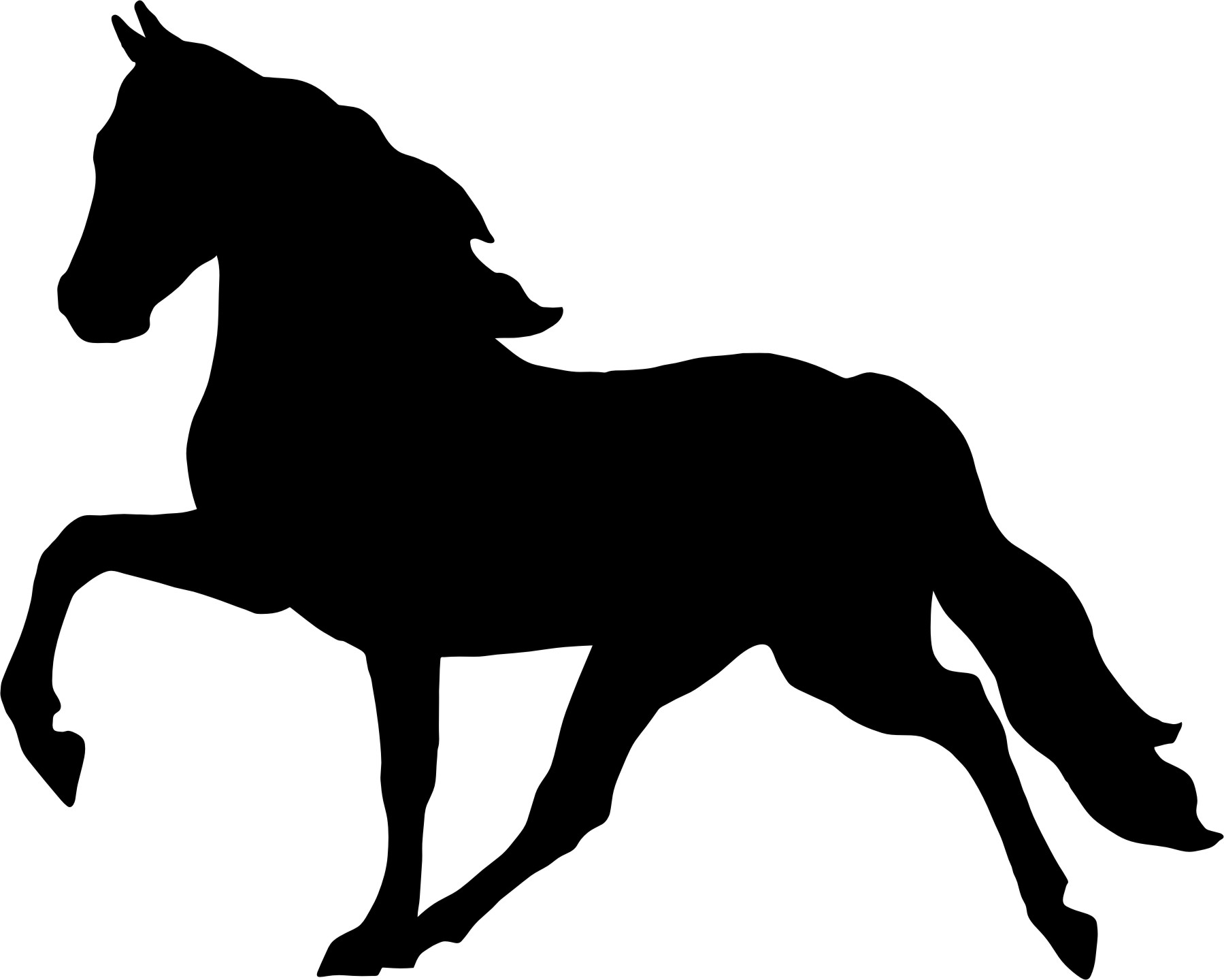 clipart horse silhouette