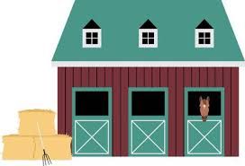 clipart horse stable