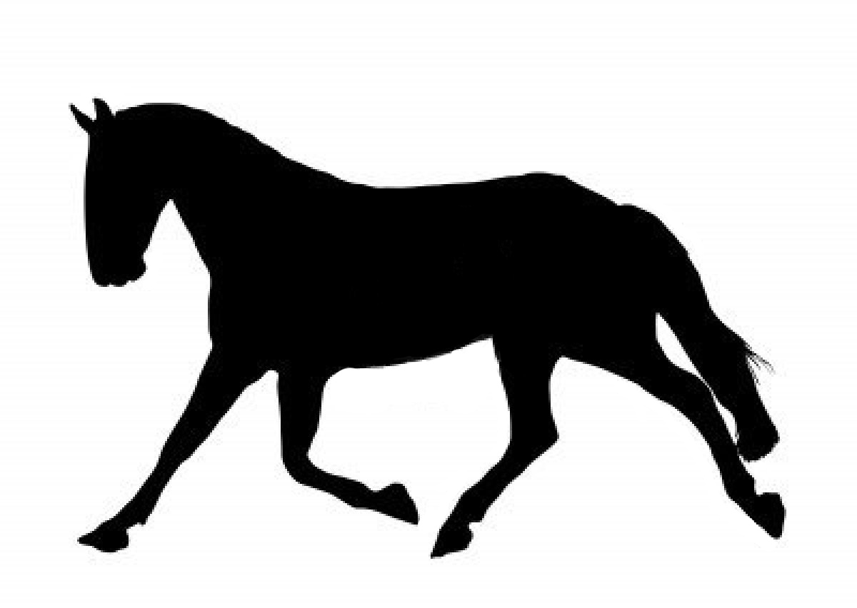 Horse clipart trot. Free trotting silhouette download