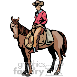 clipart horse wild west