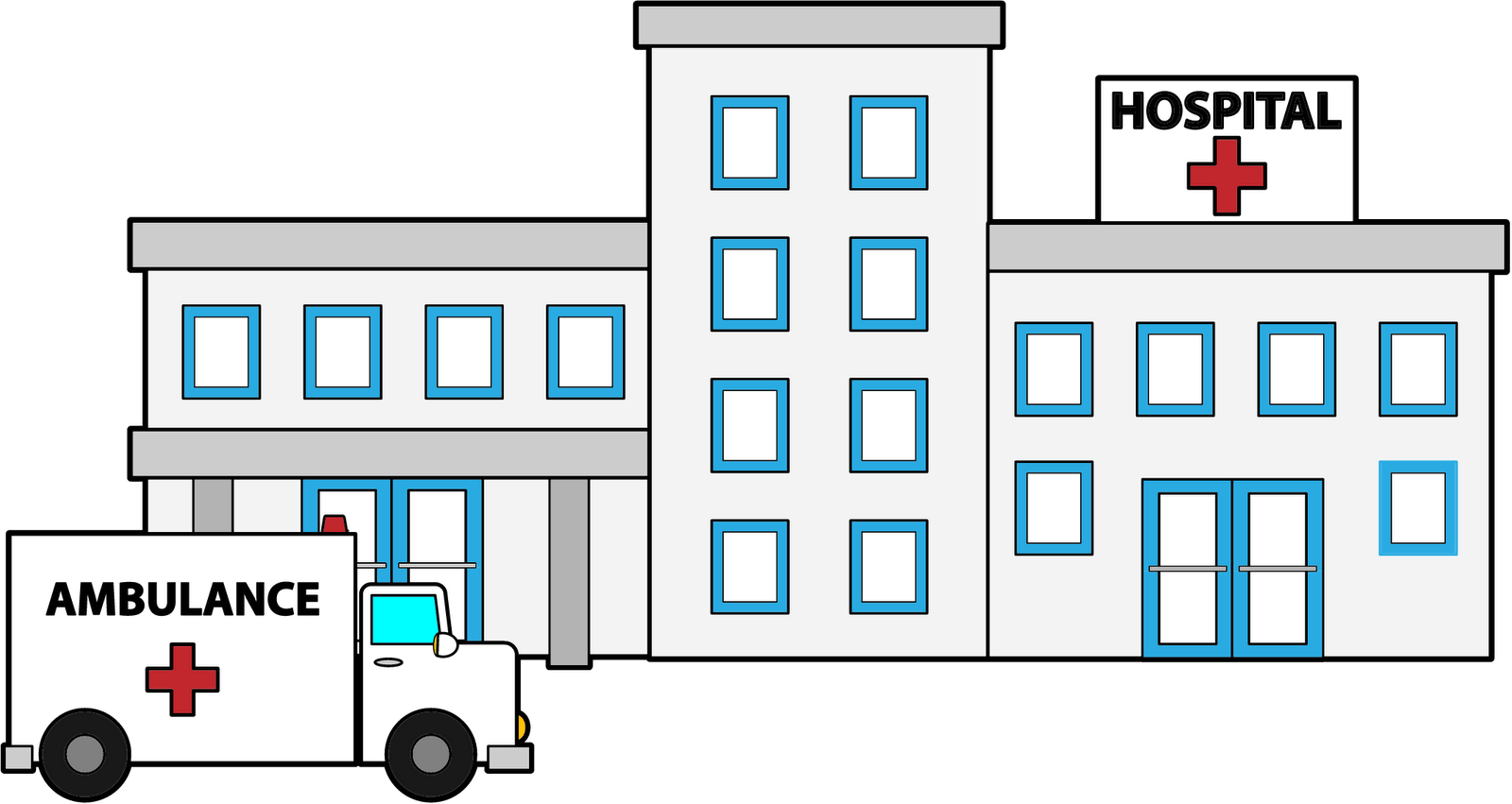 clipart hospital animasi