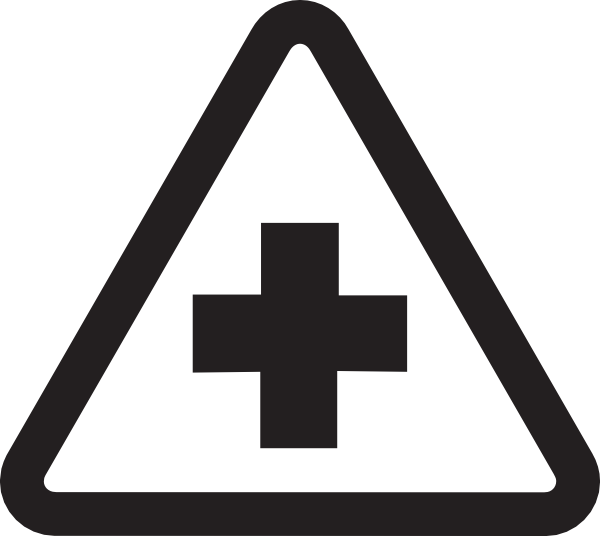clipart hospital black and white