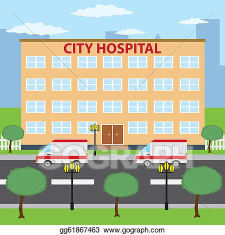 Clip art vector stock. Clipart hospital city hospital