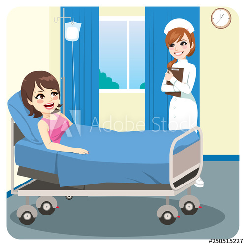 clipart hospital female patient