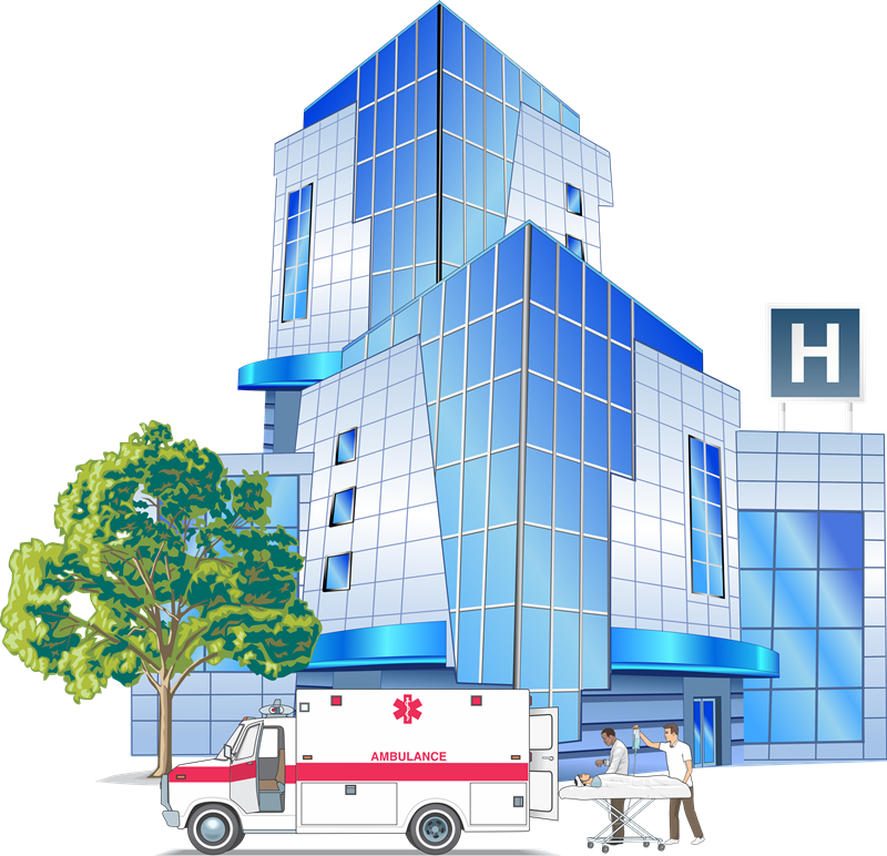 Free group with items. Clipart hospital hopital
