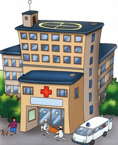 clipart hospital places