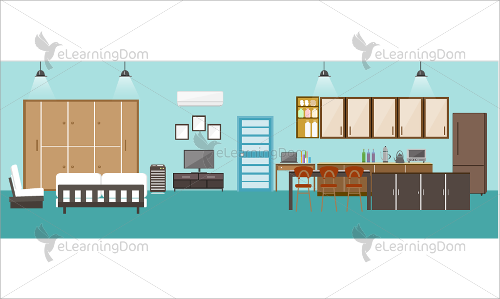 clipart house living room
