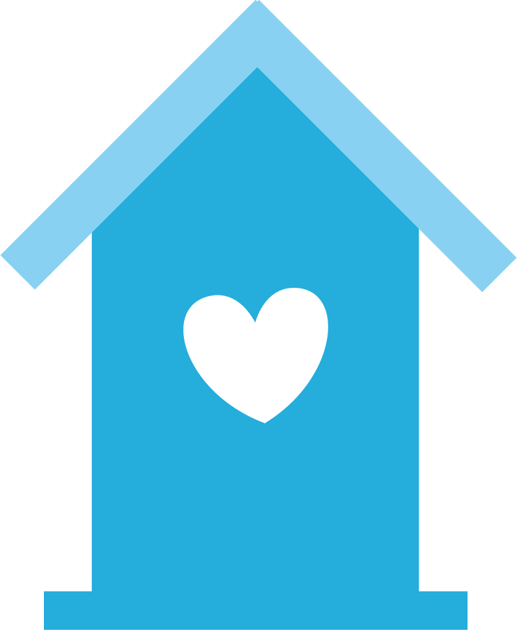 clipart houses blue