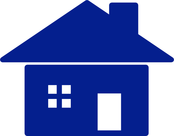 houses clipart blue