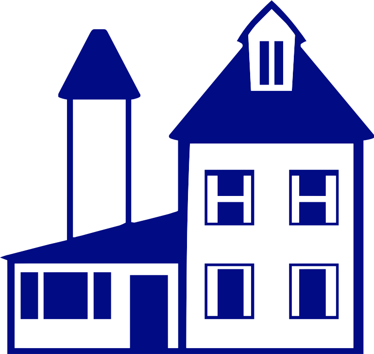 clipart house blue