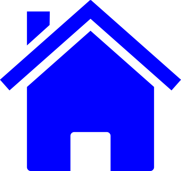 Clipart houses simple. Blue house clip art