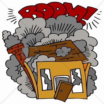 house clipart collapse
