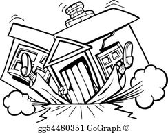 Clipart house collapse. Clip art royalty free