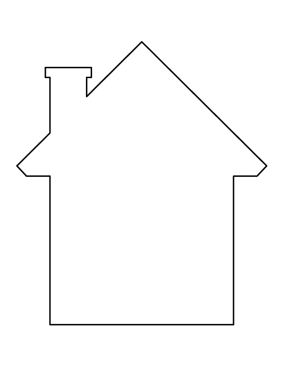 outline clipart house