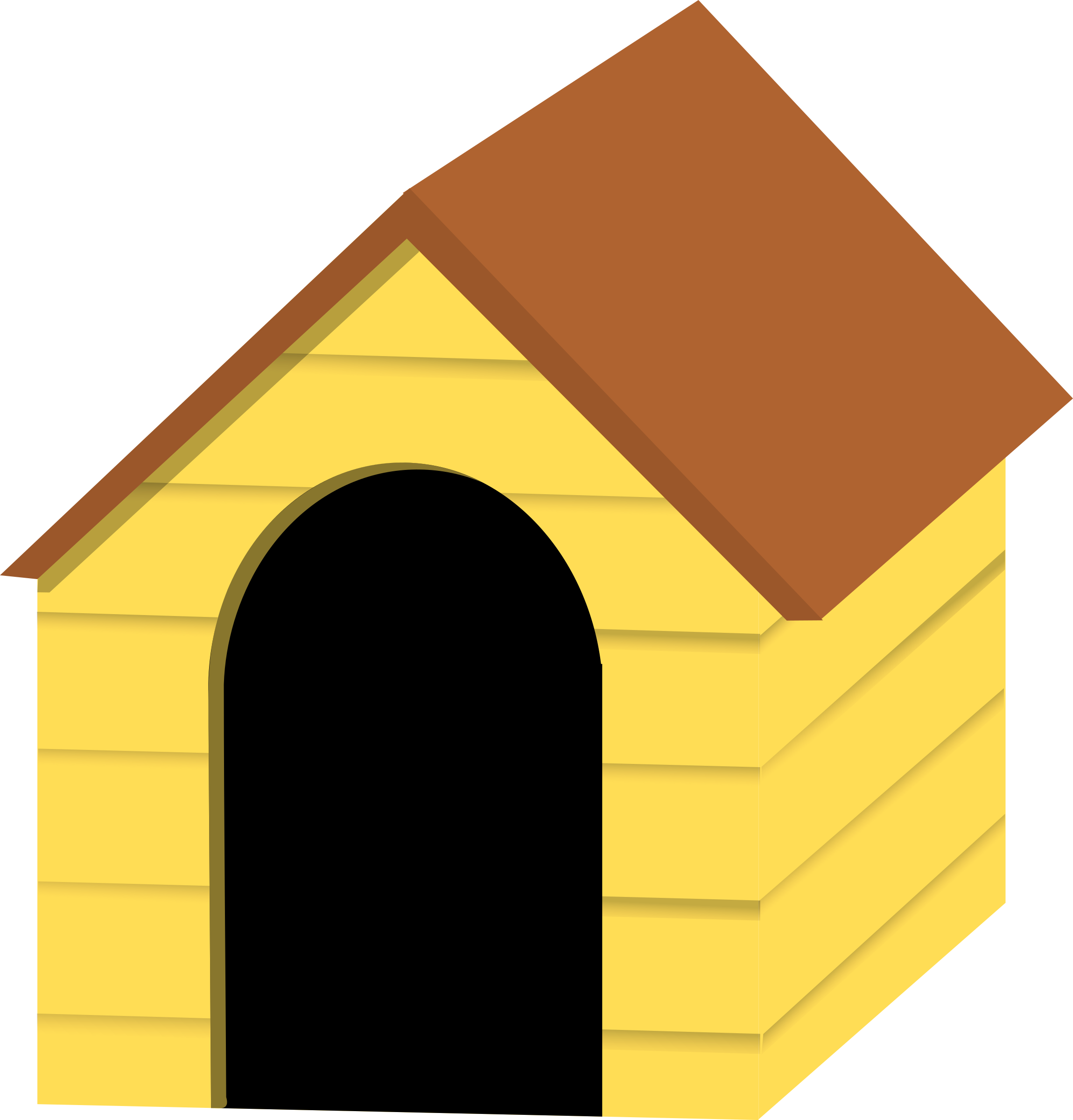 houses clipart yellow