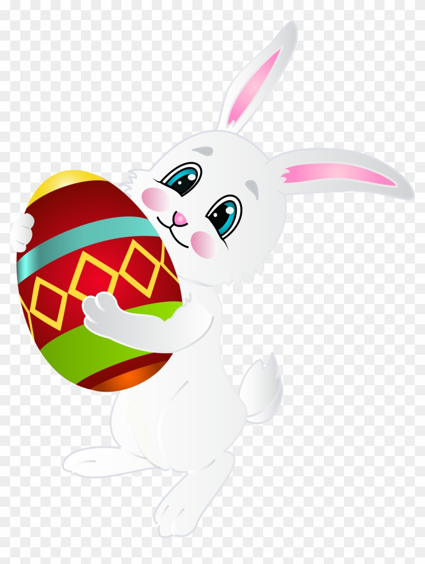 With hunt white egg. Clipart house easter bunny