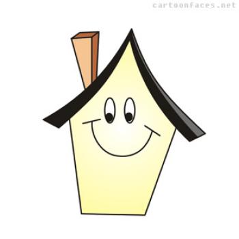 smiley clipart house