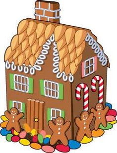 clipart house gingerbread man