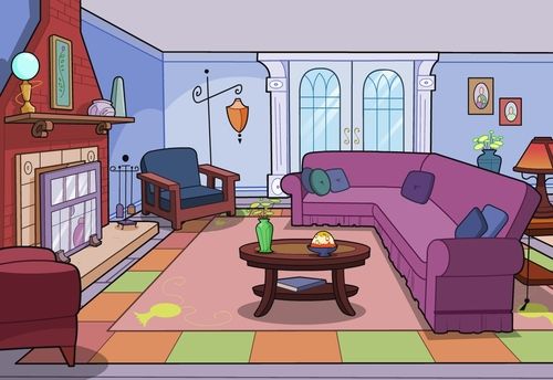 clipart house living room