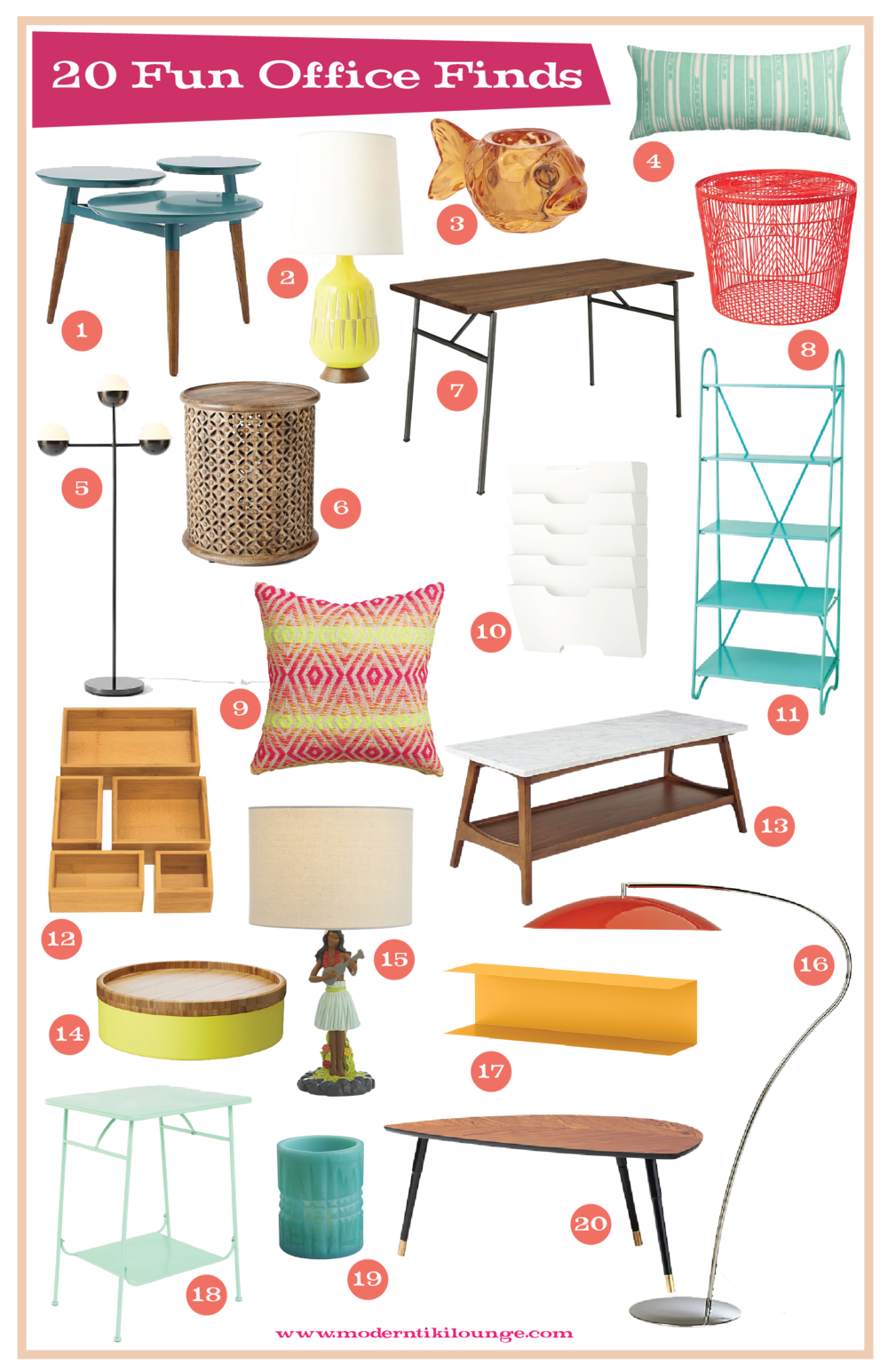 Tiki and modern inspired. Clipart house mid century