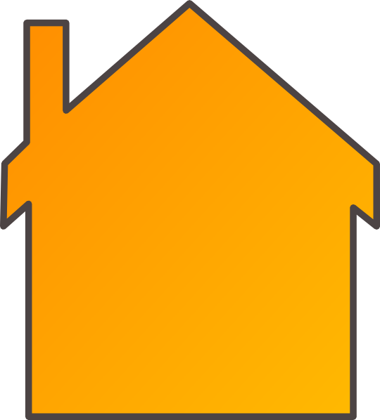 houses clipart orange