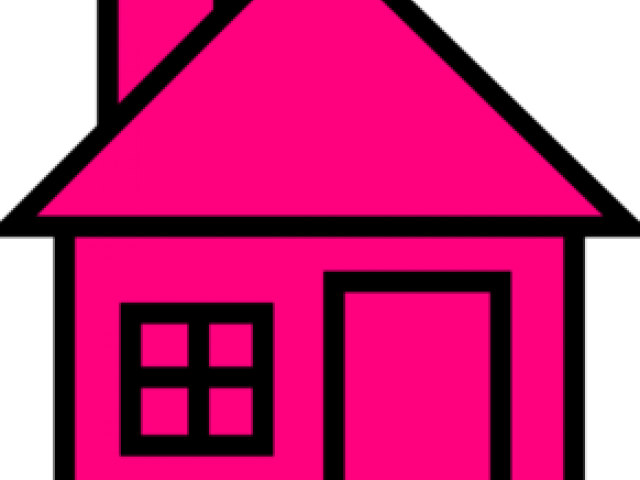 clipart house pink