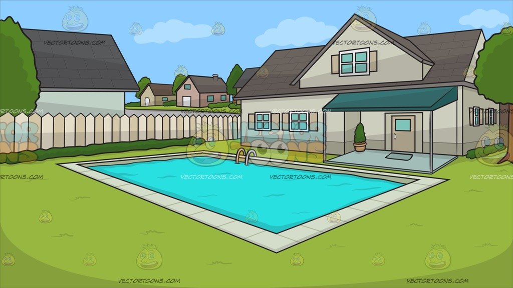 houses clipart pool
