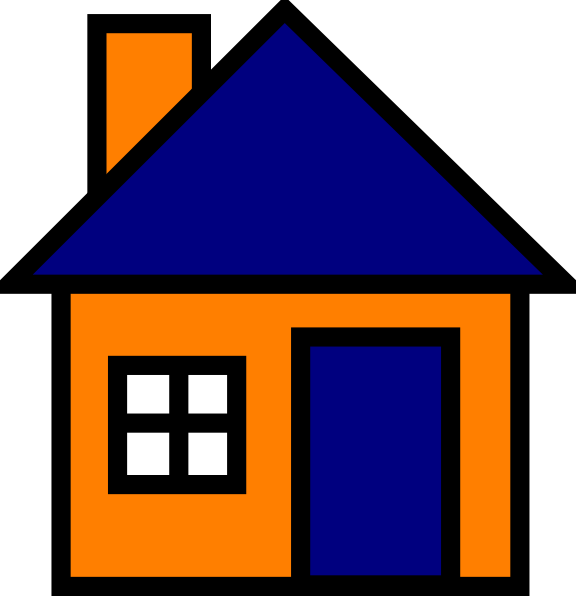 clipart houses orange