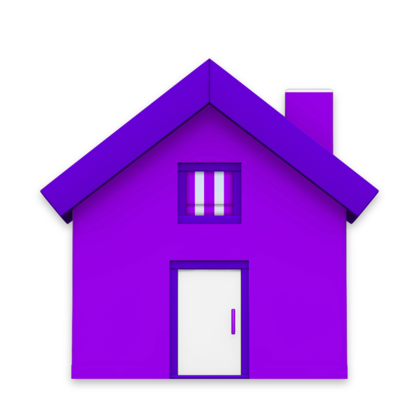 clipart house purple