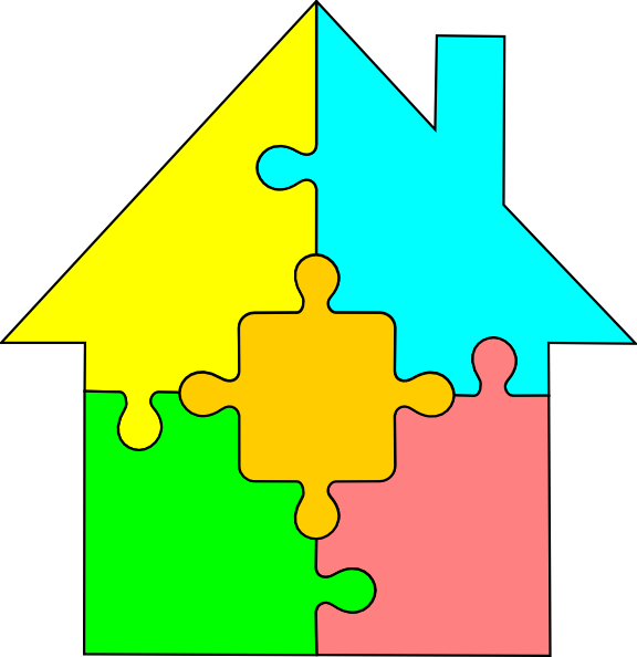 Puzzle clipart house. Clip art at clker