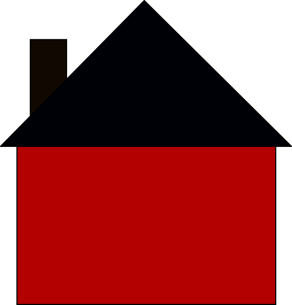 clipart house rectangle