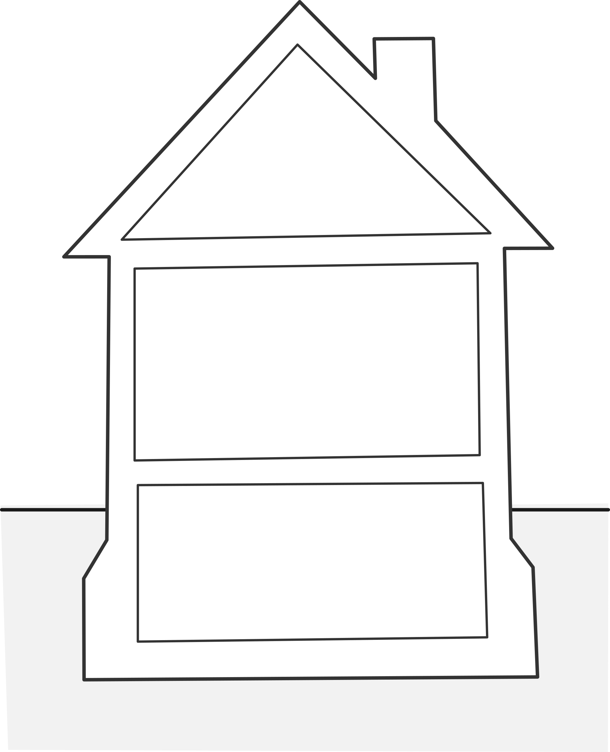 clipart house rectangle