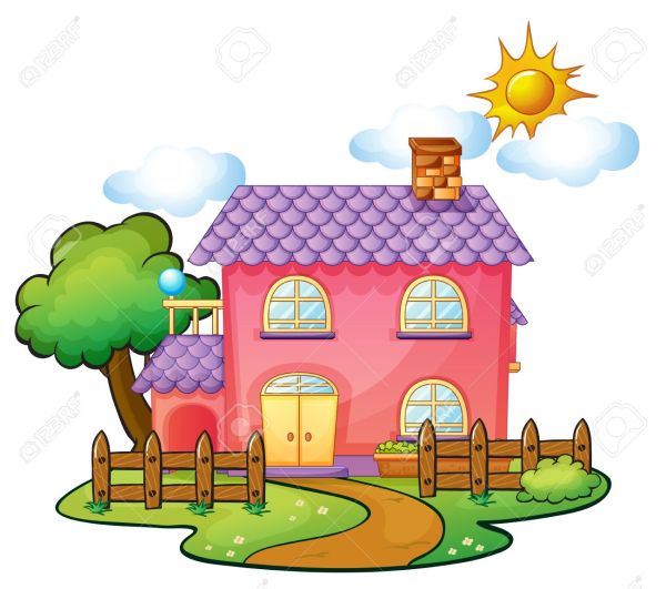 clipart house scenery