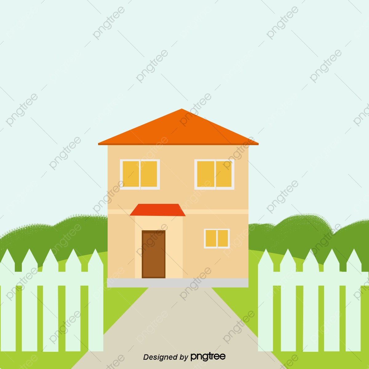 clipart house scenery