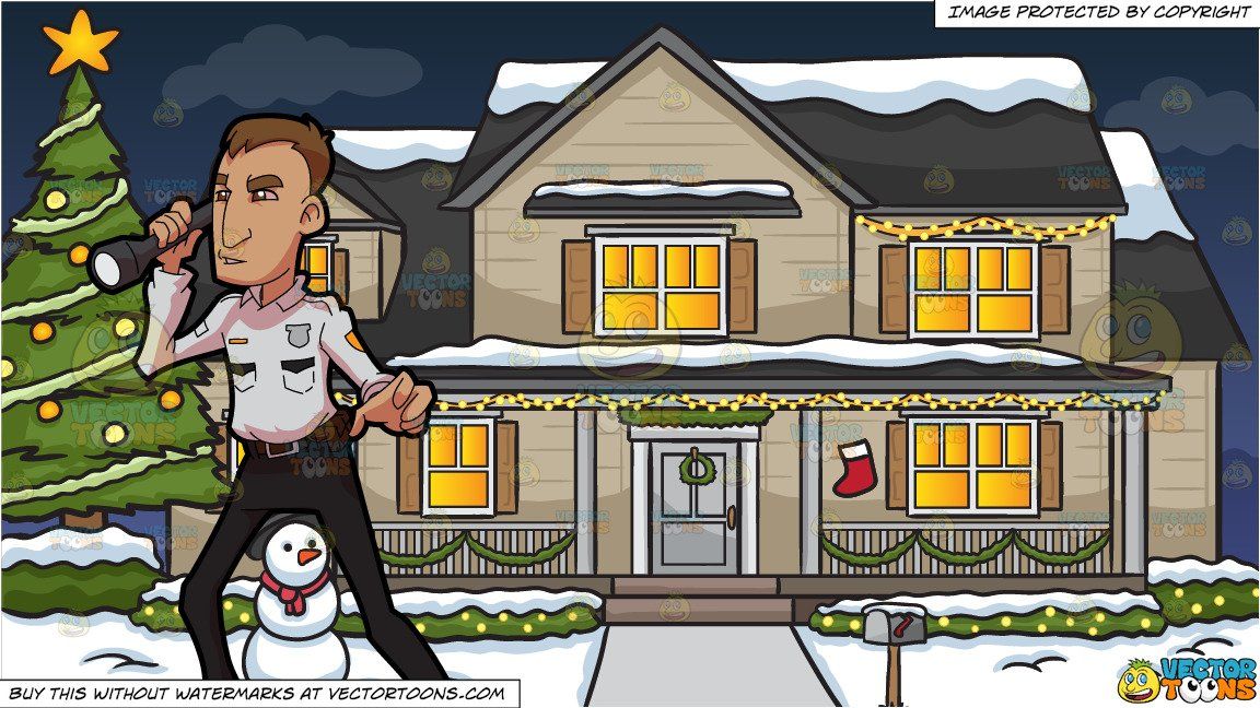 clipart house security guard