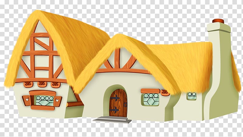 White and yellow house. Clipart houses seven dwarfs