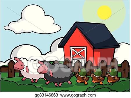 sheep clipart house