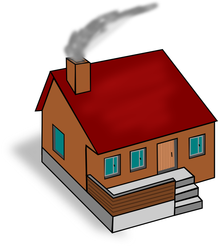 clipart houses smoke