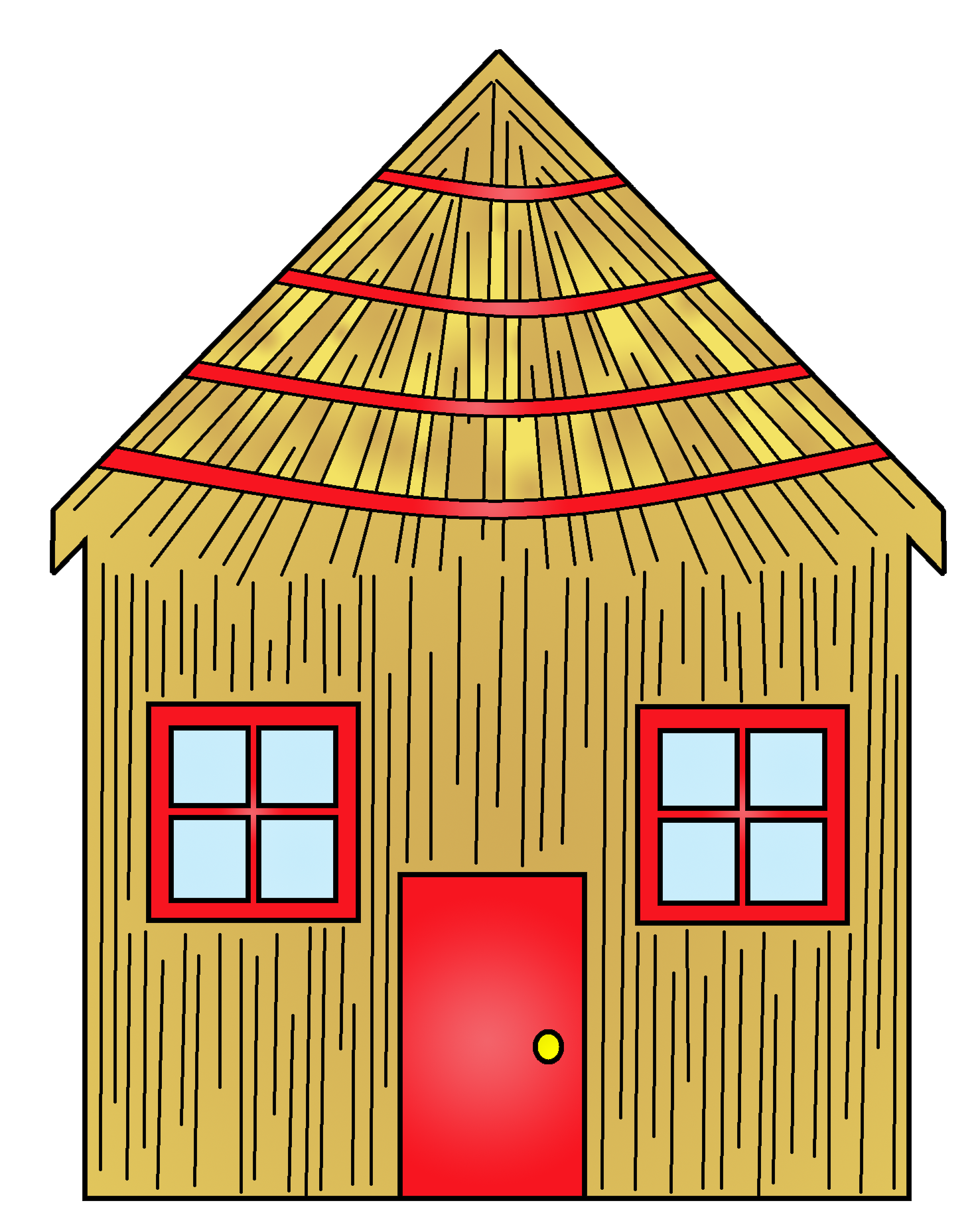 Graphics by ruth little. Hut clipart straw house