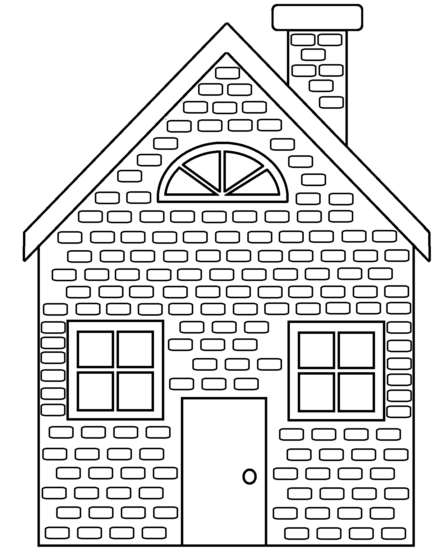 clipart houses three little pig
