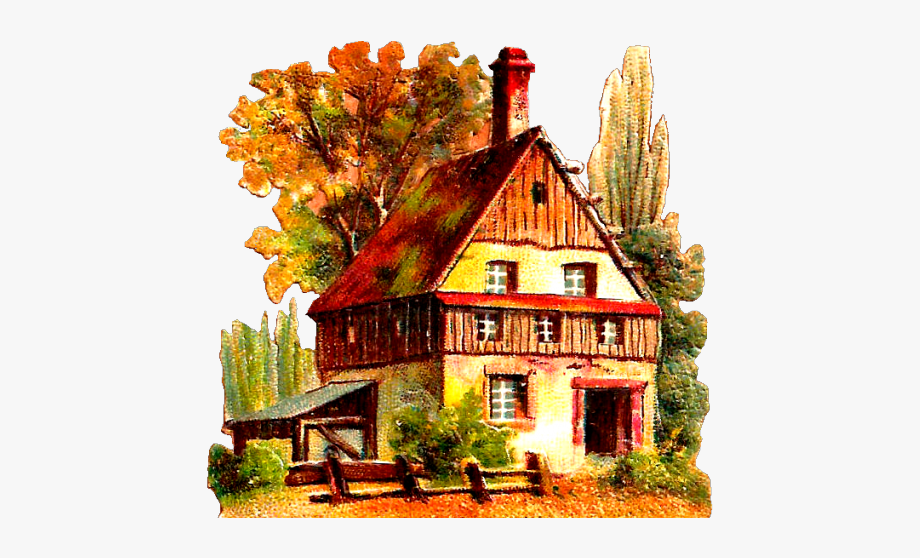 farmhouse clipart vintage house