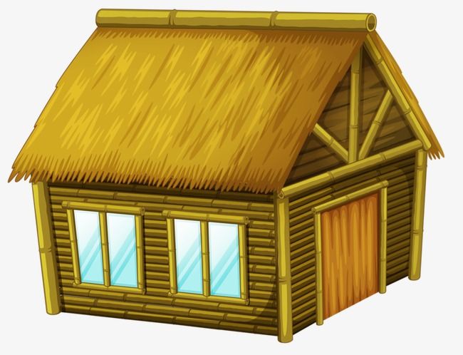 hut clipart wood house